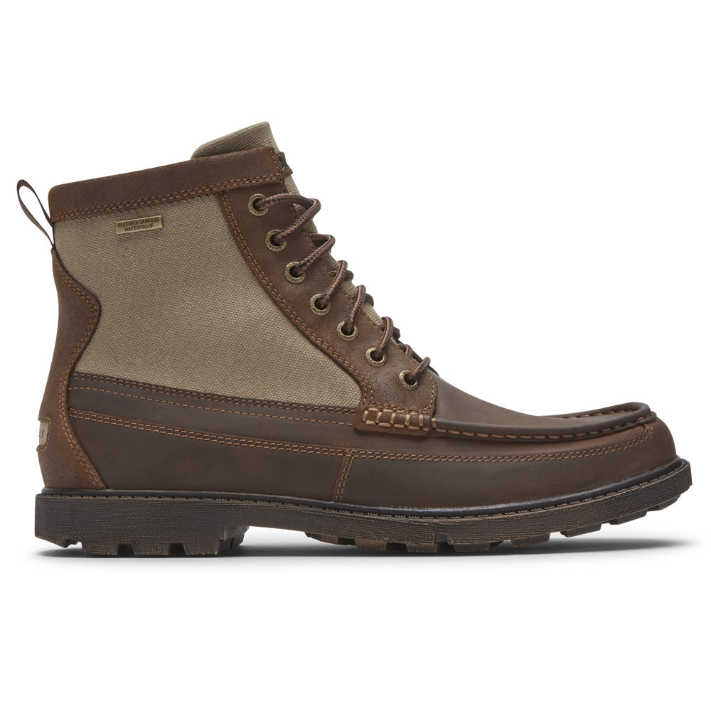 Rockport Boots For Mens Brown - Storm Surge High Moc Waterproof - ML9381752